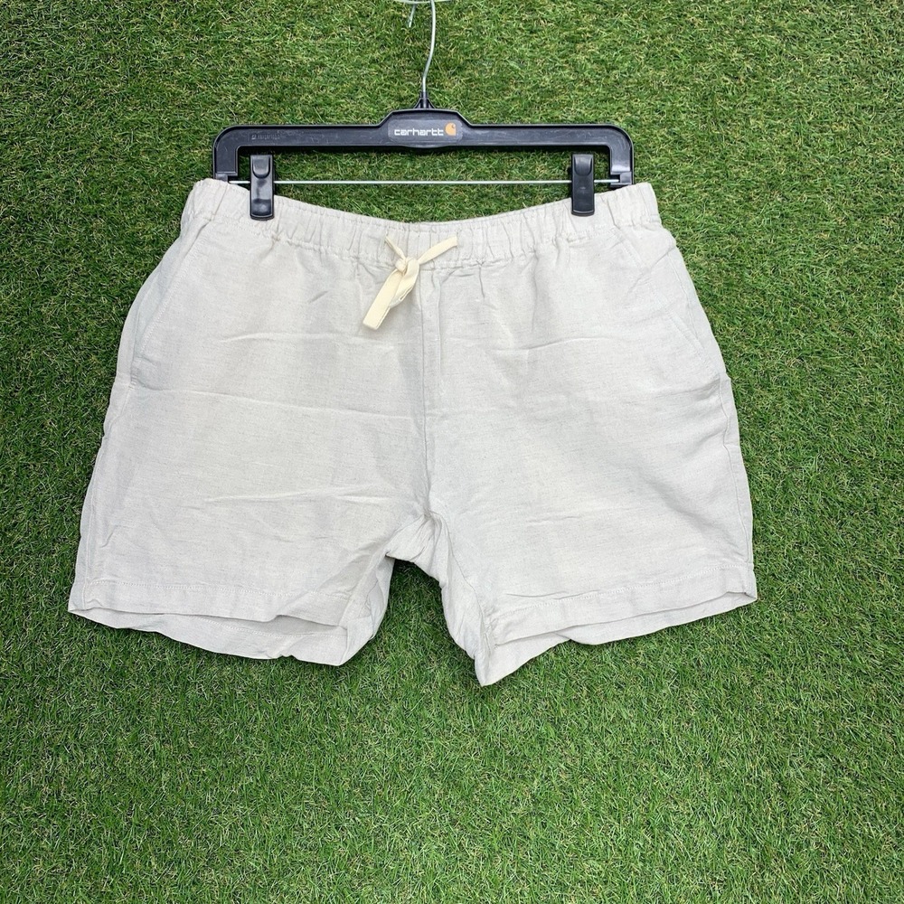 CUBAVERA Linen Shorts Womens 32 x5 OATMEAL Blend Outdoor Chino Beach Vacay Y2K